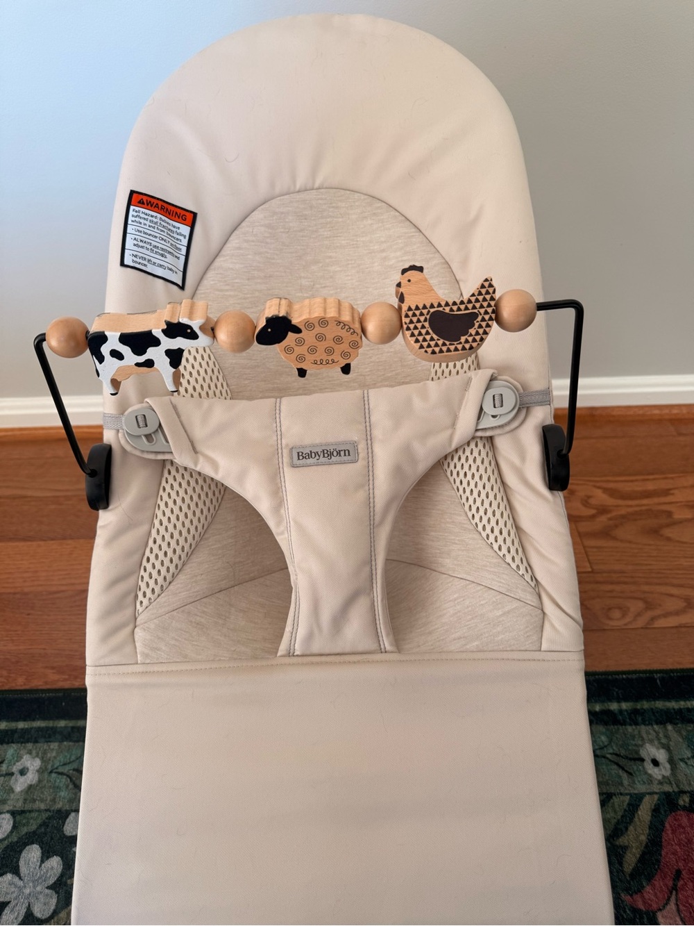 Wooden Farm Toy Bar for BabyBjörn Baby Bouncer - Picture 2 of 6